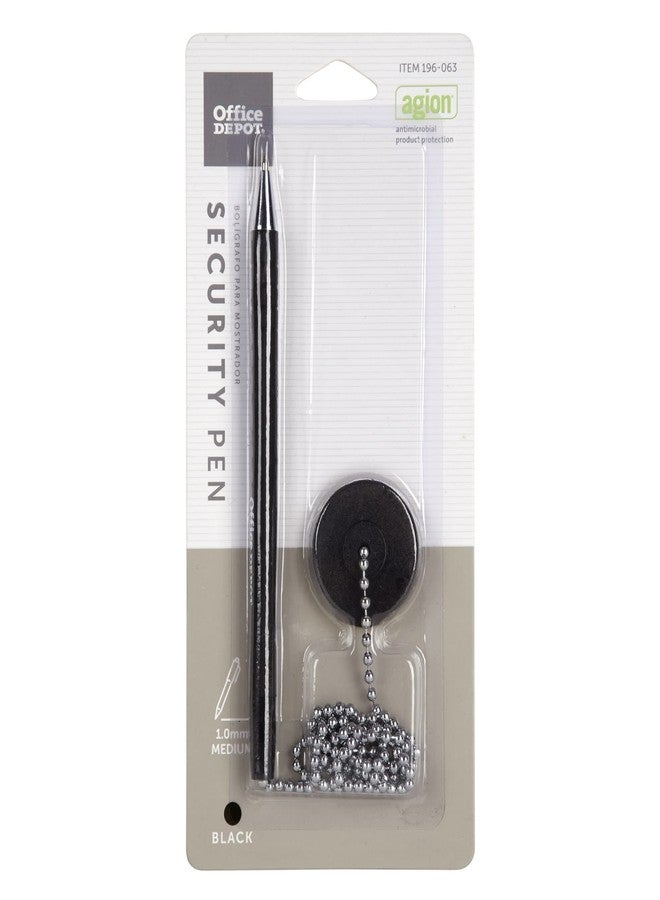 Office Depot Security Counter Pen, Medium Point, 1.0 mm, Black Ink - Image 1