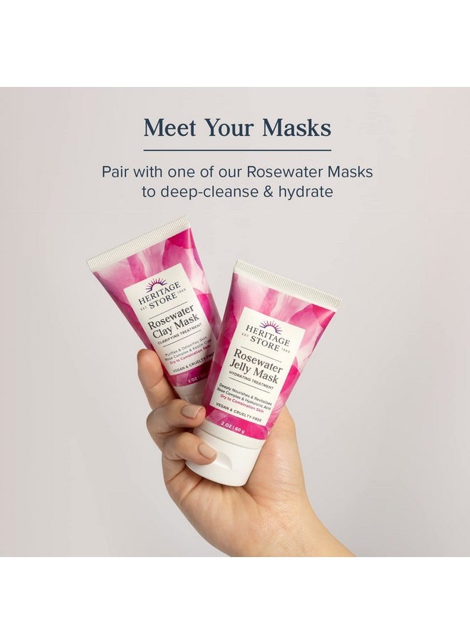 Heritage Store - HERITAGE STORE Rosewater Facial Moisturizer - Soothing Gel Cream w/Rose Complex, Niacinamide and Hyaluronic Acid - Dry to Combination Skin - Hypoallergenic, Vegan, Cruelty Free, 60-Day Guarantee, 2oz - Image 1