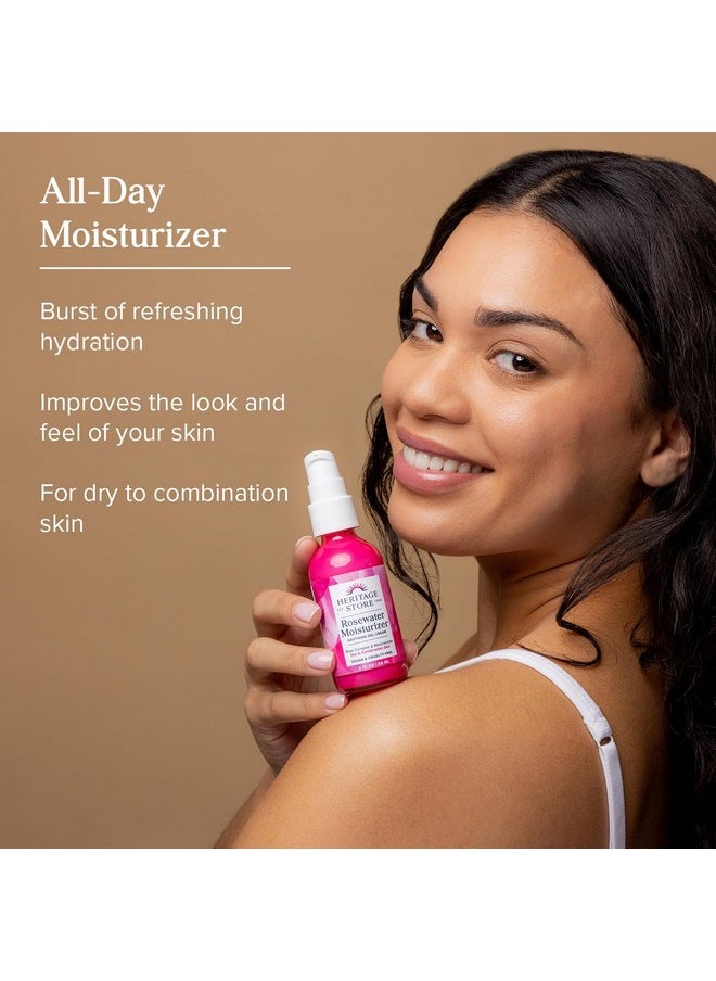 Heritage Store - HERITAGE STORE Rosewater Facial Moisturizer - Soothing Gel Cream w/Rose Complex, Niacinamide and Hyaluronic Acid - Dry to Combination Skin - Hypoallergenic, Vegan, Cruelty Free, 60-Day Guarantee, 2oz - Image 1
