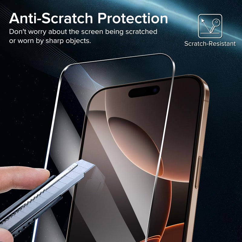 ivoler 2-Pack Tempered Glass for iPhone 16 Pro Max 6.9" Screen Protector with [Alignment Frame], Anti-Scratch, Case Friendly, Transparent HD Clear Film - Image 4