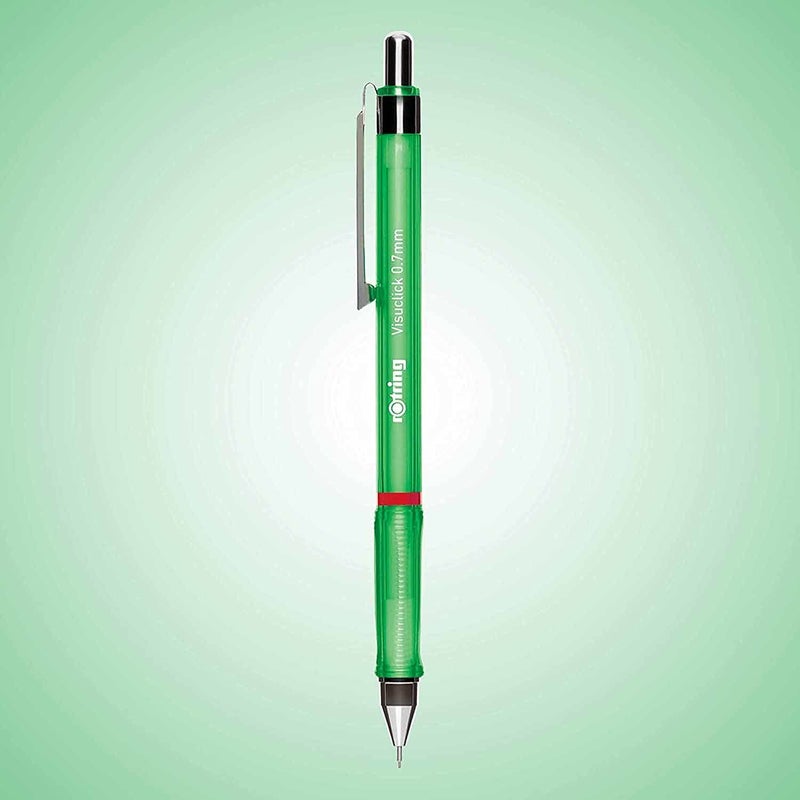 Rotring Visuclick 07mm Mechanical Pencil 2B Lead Green Barrel 2 Pieces - Image 2