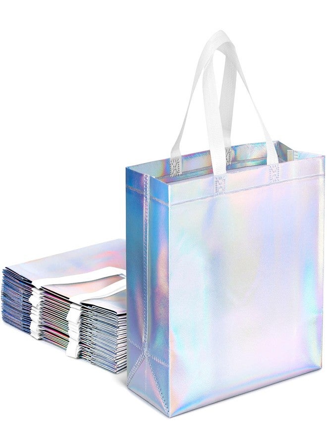VGOODALL 15 PCS Reusable Gift Bags, 12.6" x 5" x 11" Iridescent Gift Bags, with Handles & Sturdy Base, for Wedding Party Supplies - Image 1