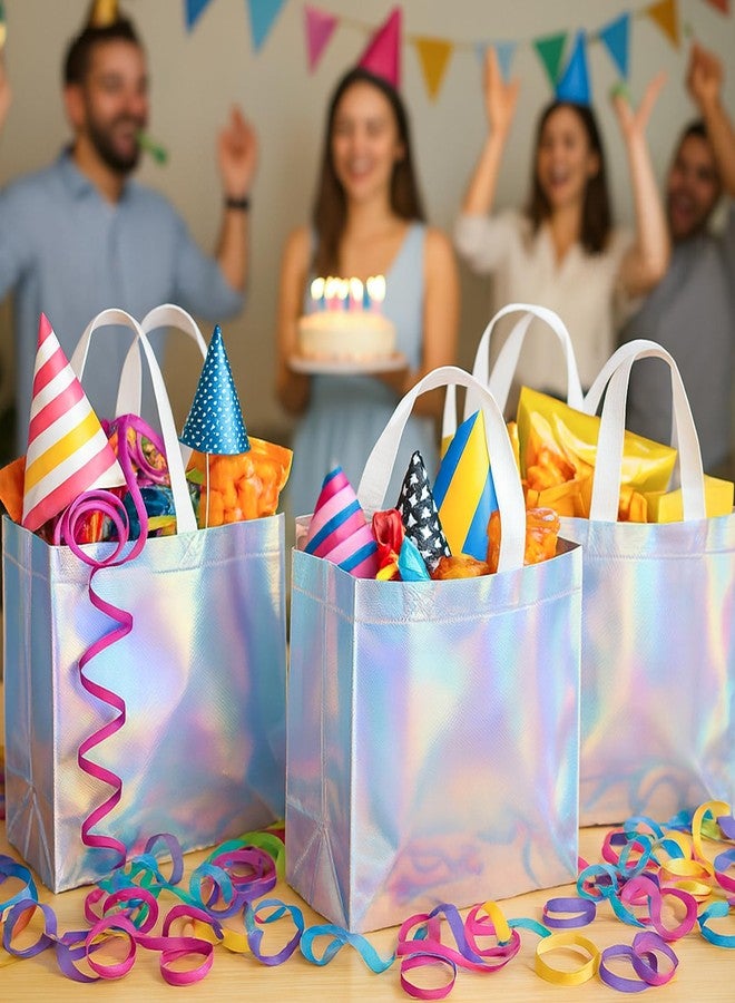 VGOODALL 15 PCS Reusable Gift Bags, 12.6" x 5" x 11" Iridescent Gift Bags, with Handles & Sturdy Base, for Wedding Party Supplies - Image 3
