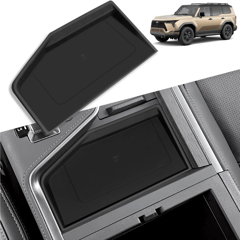 MOCHENT Wireless Charging Protective Mat for Lexus GX550 2024 2025 2026 Accessories, Center Console Non-Slip Silicone Protection Pad for 2024 2025 2026 Lexus GX 550 GX550 Charge Pad - Image 1