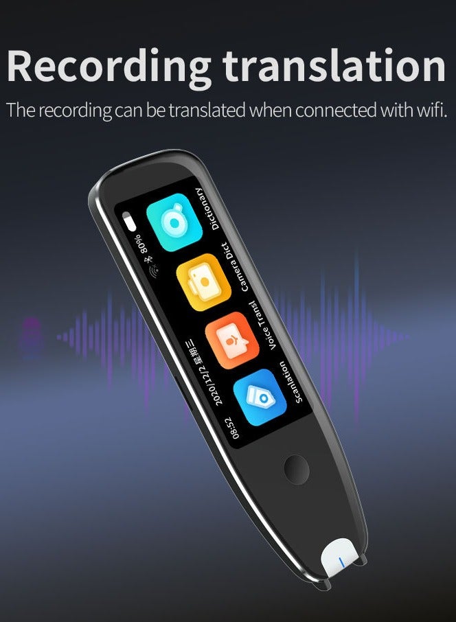 Gasin 3.46-inch Large-screen Reading Pen AI International Language Translator Pen And Electronic Dictionary, Real-time Voice Translation Into 138 Languages Including ArabicScanning Translation Pen Online Voice Translator 60 Language Scanning Pen Translation Pen Multi Language Online Voice Translator Offline Scanning Pen dictionary Pen Suitable For Conference Study Travel, Book Reading, Dictionary Pen, Exam Reading Pen - Image 4