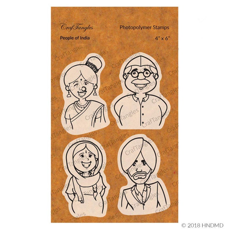 CrafTangles Photopolymer Stamps People of India