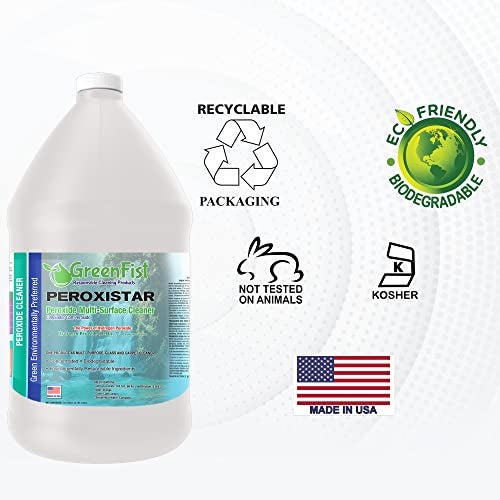 GreenFist All Purpose Hydrogen Peroxide Cleaner with Citrus Fragrance [ Ultra Concentrated ] Makes 16 Gallons Ready To Use (1 Gallon) - Image 4