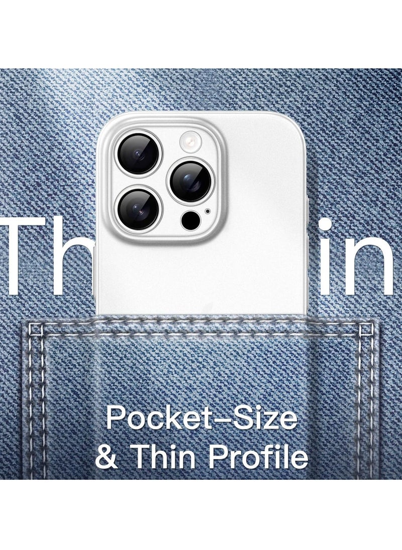 JAJEEK Ultra Slim Case for iPhone 16 Pro 6.3 Inch – 0.35mm Thin Lightweight Matte Finish PP Hard Case, Full Camera Lens Protection, Minimalist Design, Shockproof and Scratch-Resistant, Durable iPhone Cover - Image 5