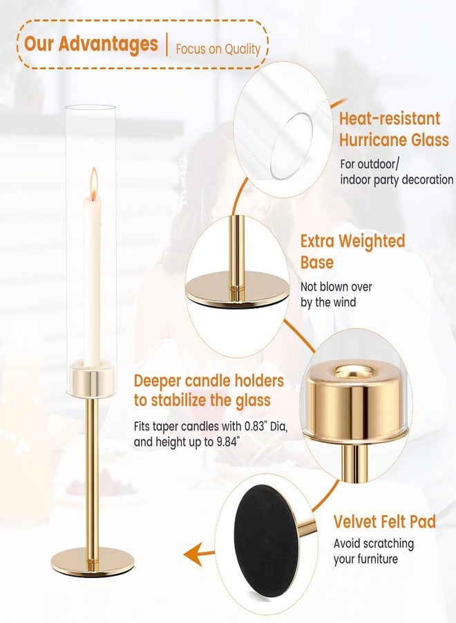 EAST FLAME Gold Candlestick Holders Set of 6 - Tall Candle Sticks Holder Decor - Vintage Centerpiece Table Decorations - Dining Room Decor - Candle Holder Decor - Wedding Decorations - Home Decor Aesthetic Gift - Image 3