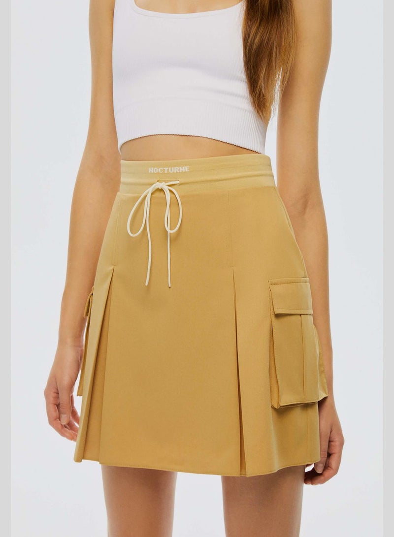Nocturne Printed Detail Draw String High Waist Skirt - Image 3