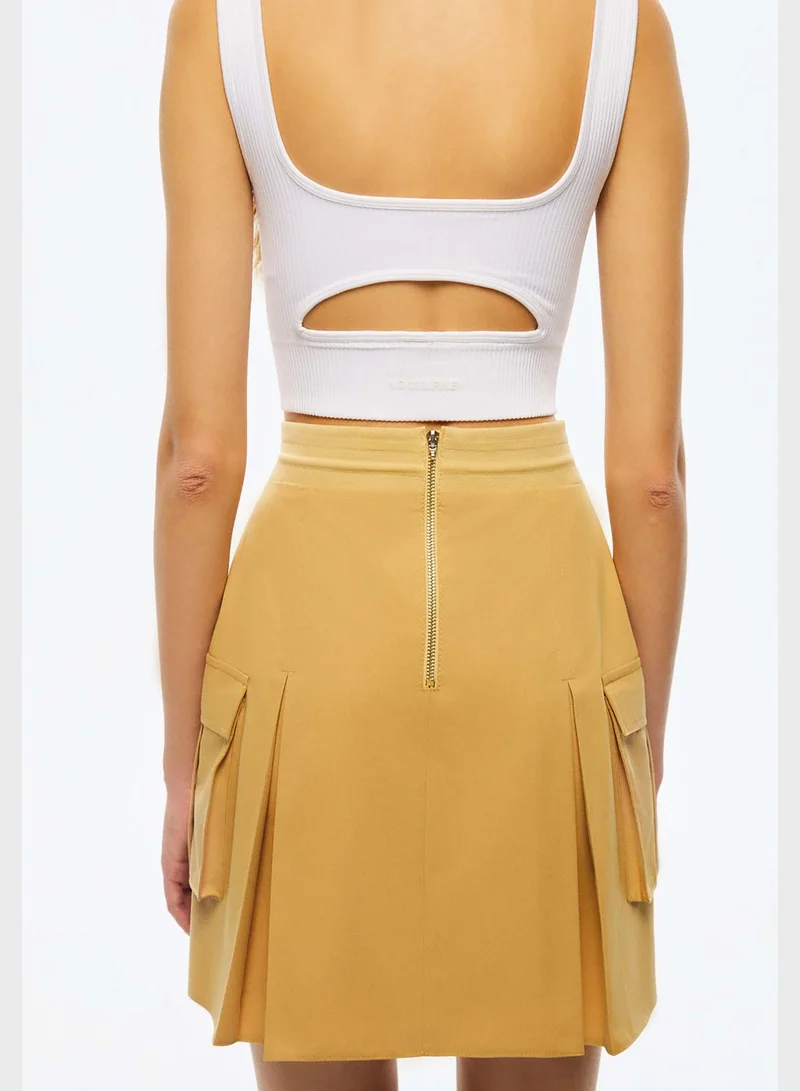 Nocturne Printed Detail Draw String High Waist Skirt