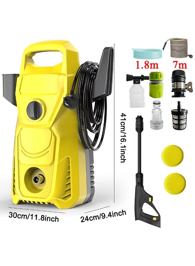 COOLHAWK Pressure Washer - 1500W, 1000 PSI Portable automatic high-pressure car wash machine - for Cars, Bikes, Deck, Driveways, Siding, Patios - Image 2
