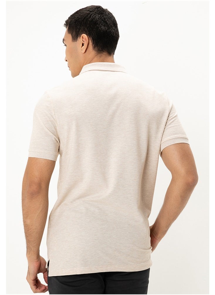 GIORDANO - Men's Solid Polo  - Khaki - Image 1