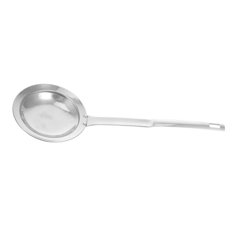 Silver Fine Mesh Skimmer Spoon For Oil Gravy Straining Kitchen Tool With Comfortable Grip - Image 2
