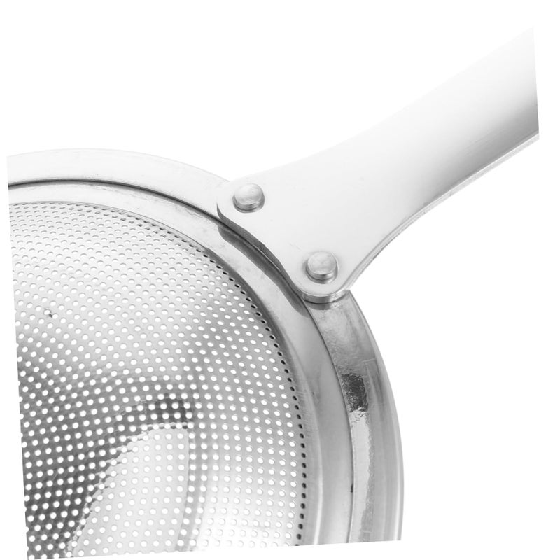 Silver Fine Mesh Skimmer Spoon For Oil Gravy Straining Kitchen Tool With Comfortable Grip - Image 4