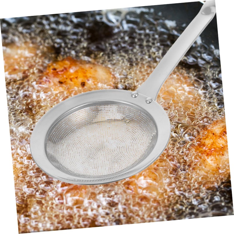 Silver Fine Mesh Skimmer Spoon For Oil Gravy Straining Kitchen Tool With Comfortable Grip - Image 5