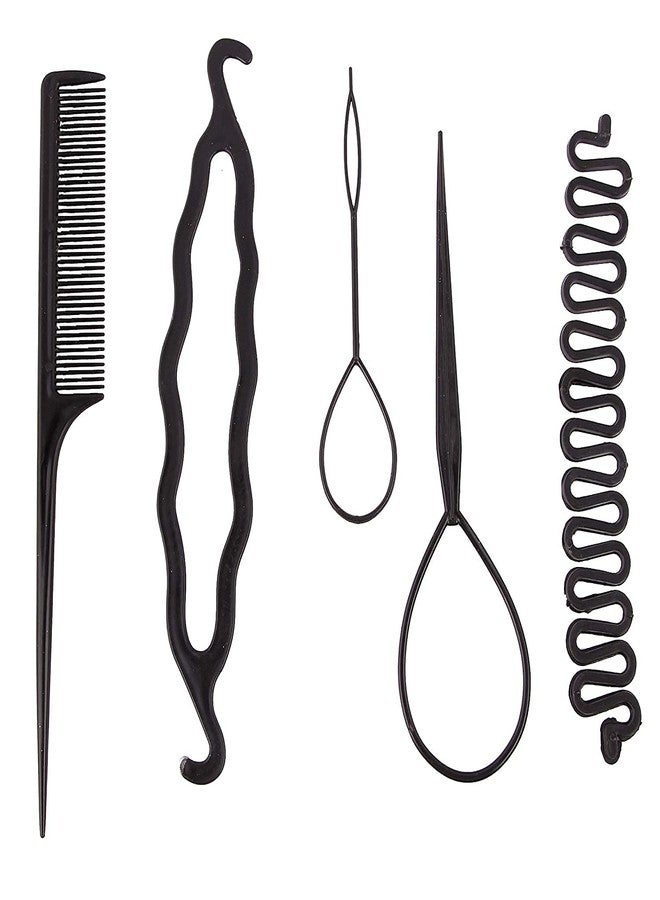RKR Hair Styling Braid Tool, Set of 5 (Multicolour)