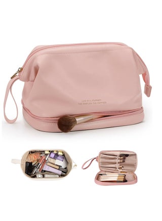 Large Makeup Bag,Waterproof Cosmetic Bag,Make up Travel Bag Essentials,Cute Travel Toiletry Bag for Women Makeup Bag Organizer with Bottom Pouch,Travel Size Toiletries Bag for Women - pzsku/ZBDF9DD2EC4A7DDFD3795Z/45/_/1738912755/3eaa7a3f-c226-416f-bfae-2358053451e0