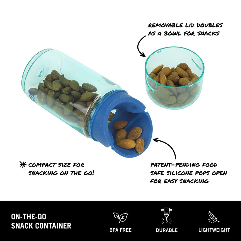 BUILT 12 Ounces Tidbit On The Go Snack Container with Lid and Pourer  Food and Snack Storage with Measure Marks  Wild Lavender - Image 3