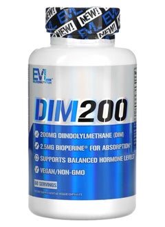 EVLUTION NUTRITION Evolution Nutrition, DIM 200, 200 mg, 60 Veggie Capsules 