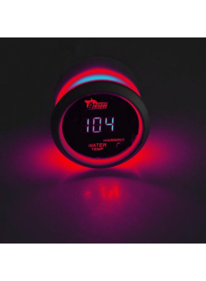 ESUPPORT Car 2" 52mm Digital Water Temp Gauge Red LED Fahrenheit F - Image 2