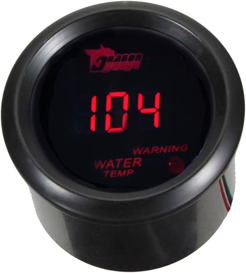 ESUPPORT Car 2" 52mm Digital Water Temp Gauge Red LED Fahrenheit F - Image 1