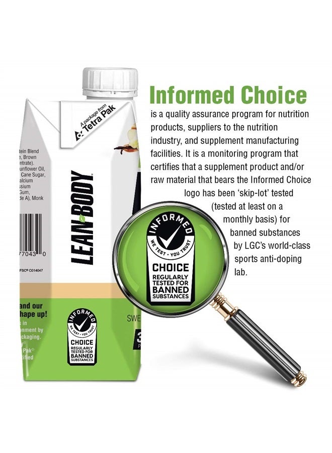 LABRADA Lean Body Ready-to-Drink, Plant-Based Vegan Vanilla Caramel Protein Shake, 30g Protein, No Artificial Flavors, Sweeteners or Colors, Non GMO, Gluten Free, Premium Pea & Rice Blend (Pack of 12) - Image 5