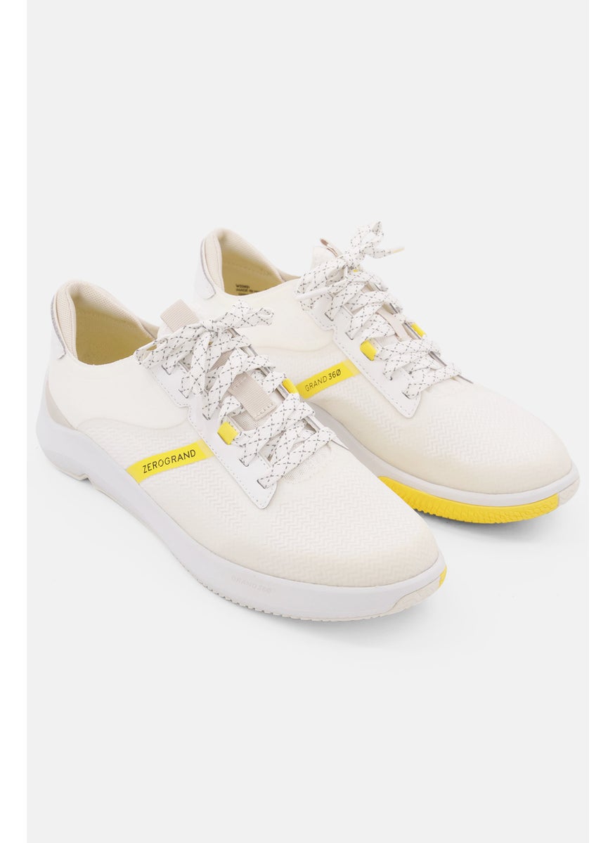 COLE HAAN Women Medium ZG Winner Lace Up Casual Shoes, White Combo  - Image 1
