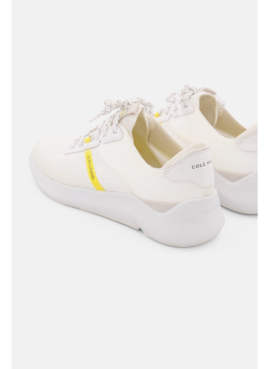 COLE HAAN Women Medium ZG Winner Lace Up Casual Shoes, White Combo  - Image 2