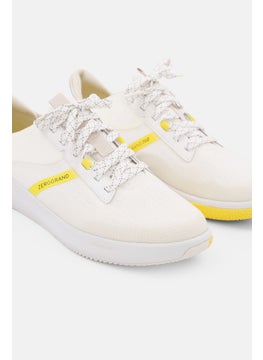 COLE HAAN Women Medium ZG Winner Lace Up Casual Shoes, White Combo  - Image 3
