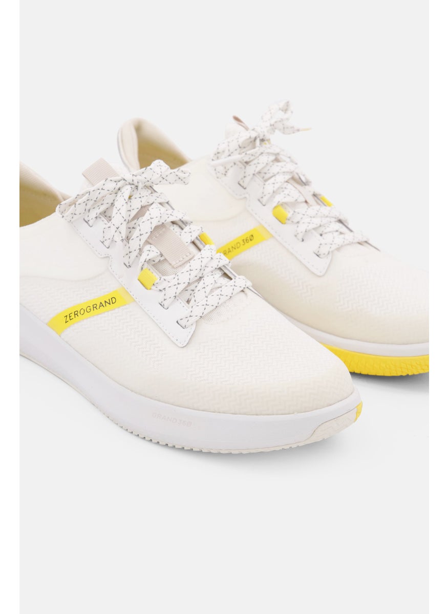 COLE HAAN Women Medium ZG Winner Lace Up Casual Shoes, White Combo  - Image 3