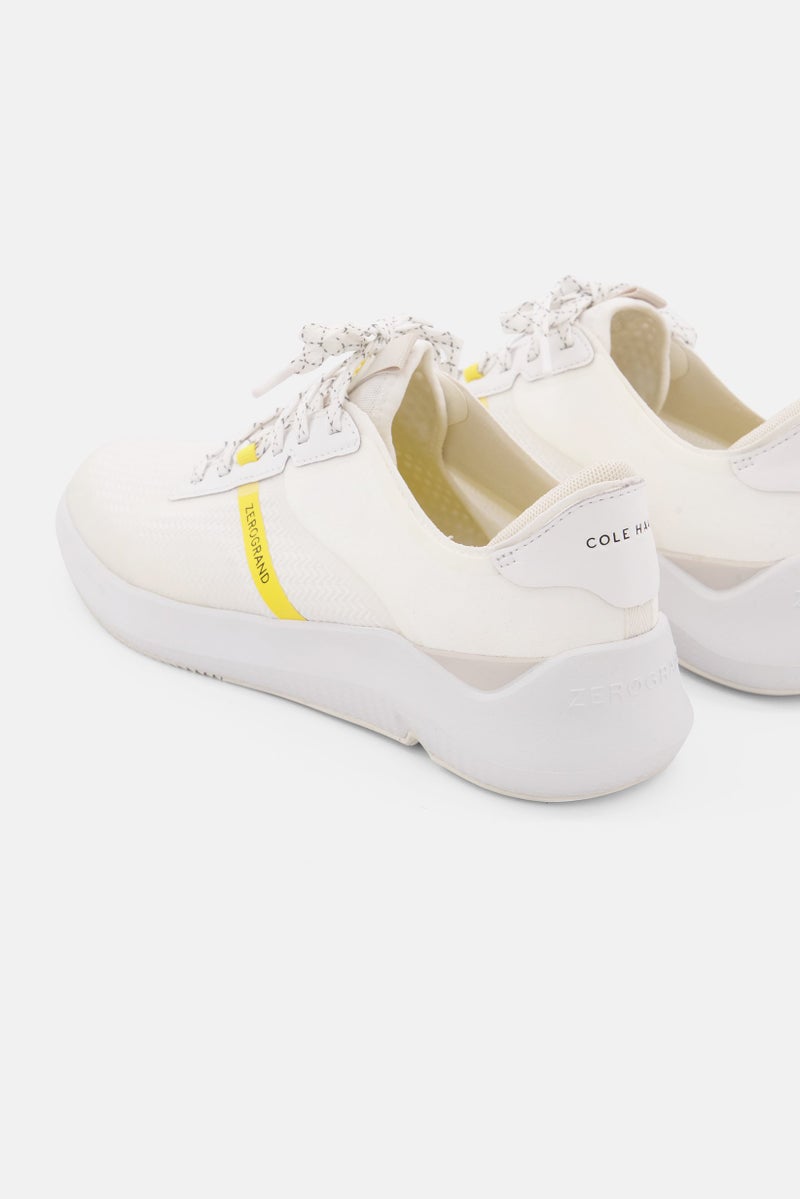 COLE HAAN Women Medium ZG Winner Lace Up Casual Shoes, White Combo  - Image 2