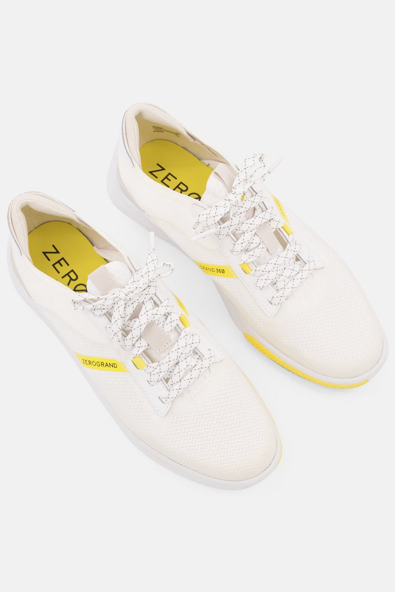 COLE HAAN Women Medium ZG Winner Lace Up Casual Shoes, White Combo  - Image 4