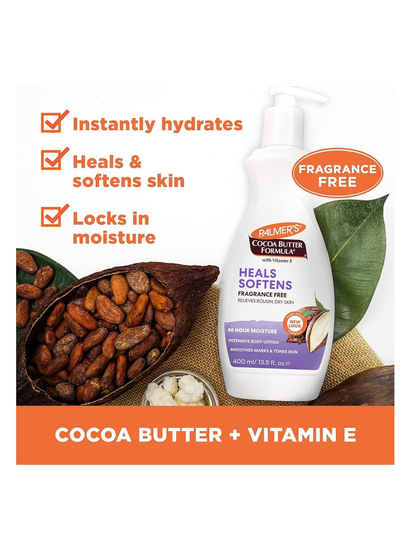 PALMER'S Palmer's Cocoa Butter Formula Fragrance Free Lotion Pump Bottle, 13.5 Fl.oz (Pack of 3)  - Image 3
