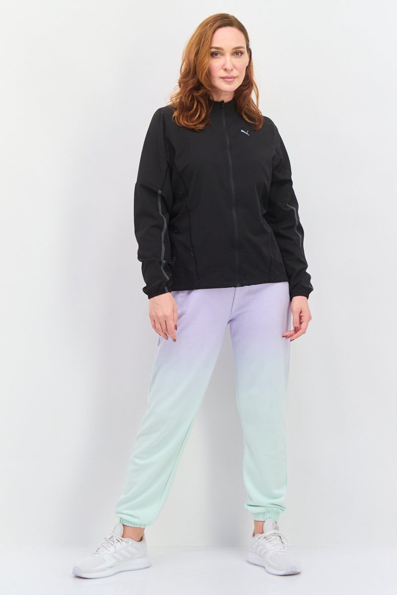 PUMA جاكيت تدريب طويل الأكمام للنساء، رياضي، أسود - Image 3