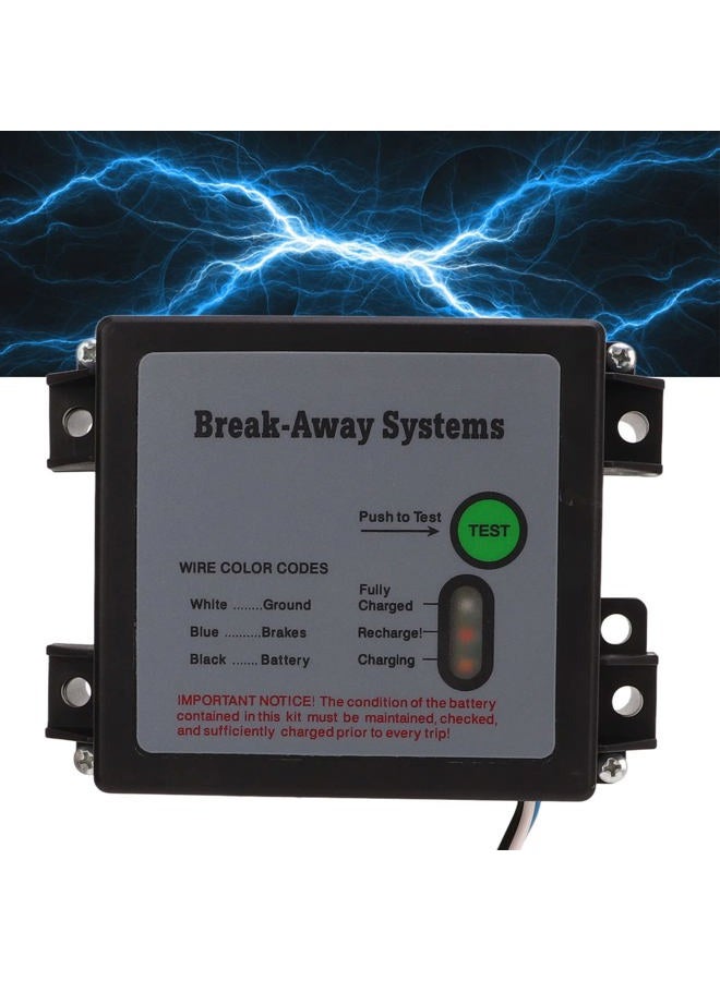 Estink Trailer Brake Breakaway Kit LED Test Break Away System,12V LED Test Break Away System Trailer Breakaway Switch Waterproof Trailer Brake Controller Kit Break Away System for - Image 5