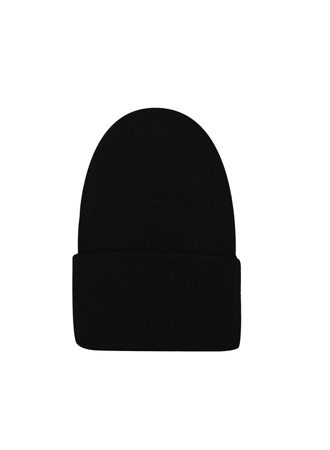 Okara Childrens Beanie Hat and Gloves Set Woolly Ski Hat Warm Winter School Uniform Kids Boys Girls_5-10 Yearss,Black - Image 2