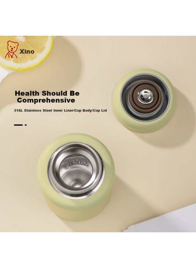 Heenoor Insulated Cup Women's 316l Stainless Steel Water Cup High Value Portable Pocket Cup Xn-9673 Sunflower Yellow 190ml - Image 2