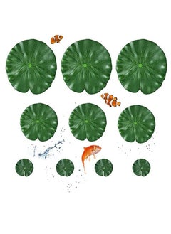 SYOSI 10 Pcs Artificial Lotus Leaves Floating Lotus Leaves, Floating Lily Pads Plastic Foam Water Lily Foliage for Koi Fish Pool Aquarium Crafts Decoration Green  - Image 1
