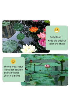 SYOSI 10 Pcs Artificial Lotus Leaves Floating Lotus Leaves, Floating Lily Pads Plastic Foam Water Lily Foliage for Koi Fish Pool Aquarium Crafts Decoration Green  - Image 2