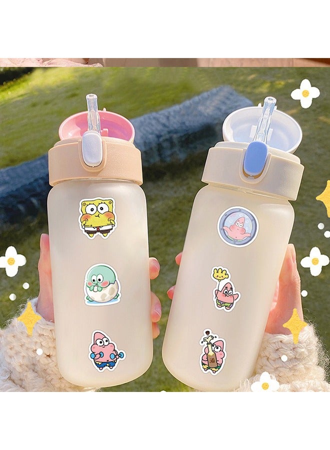 Loquat 60 Pcs Cute Sponge Stickers Waterproof Vinyl Stickers Water Bottle Laptop Skateboard Computer Stickers for Kids Teens Adults - Image 3