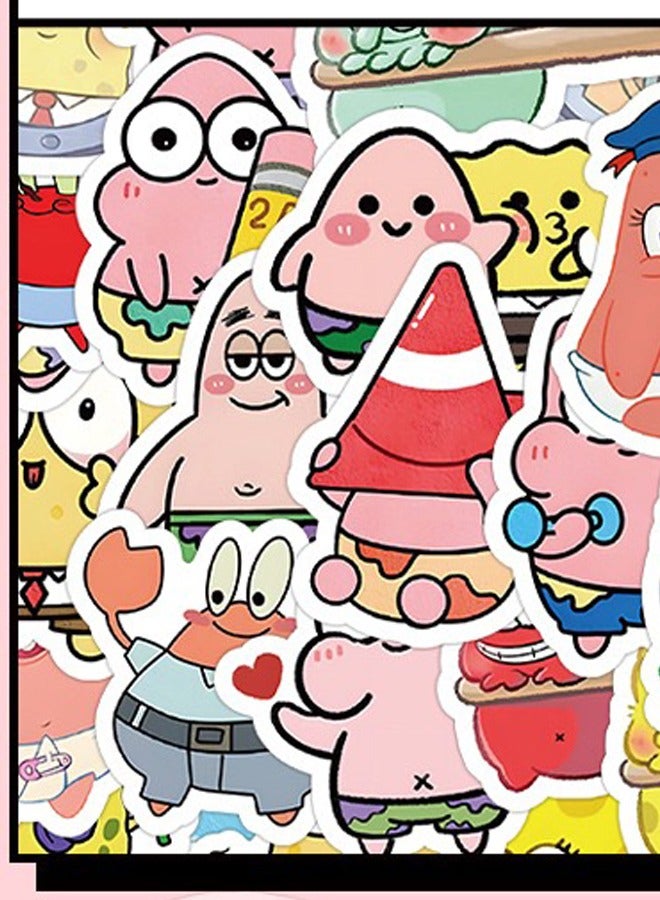 Loquat 60 Pcs Cute Sponge Stickers Waterproof Vinyl Stickers Water Bottle Laptop Skateboard Computer Stickers for Kids Teens Adults - Image 5