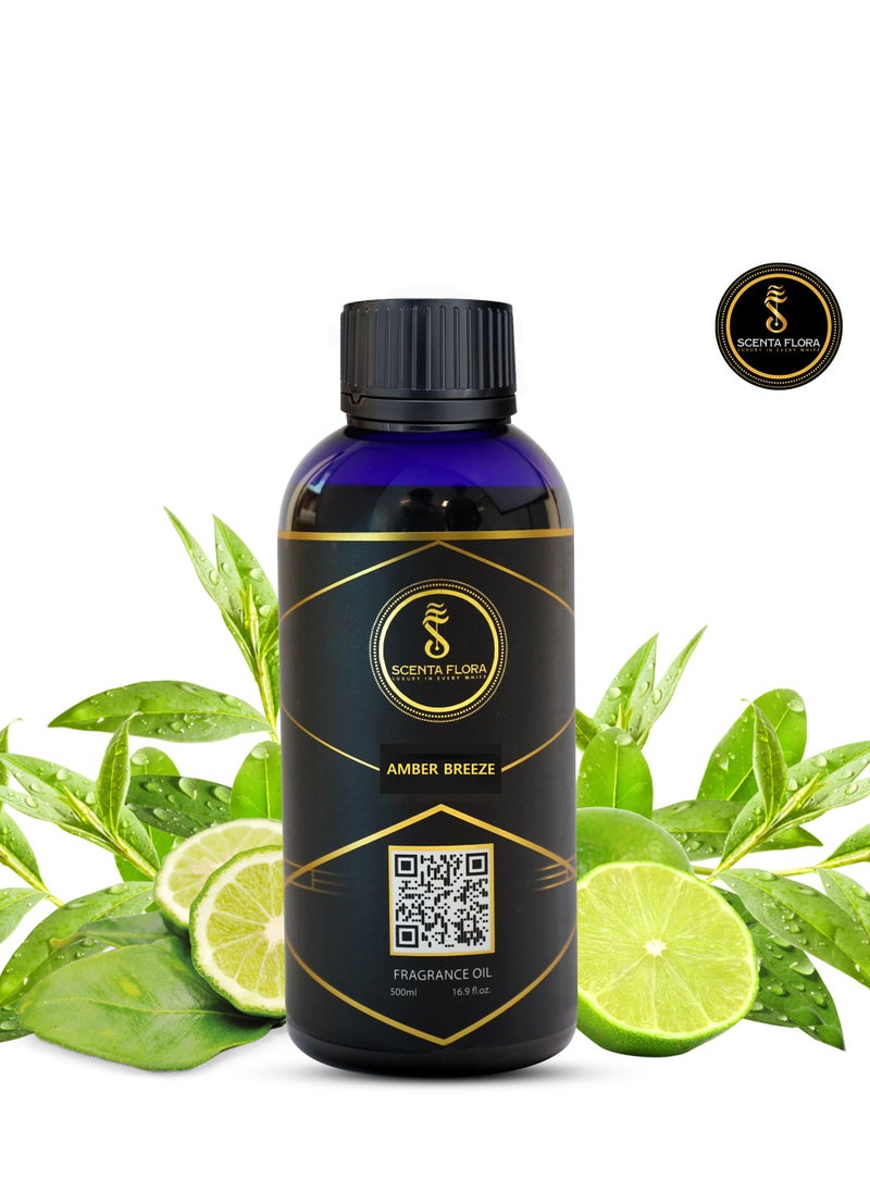 سينتا فلورا عطر Amber Breeze - زيت عطر لموزعات الروائح - علاج بالروائح - رائحة مهدئة، شافية ومريحة (500 مل)  - Image 5