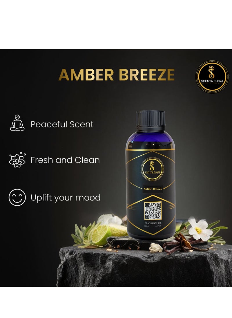 سينتا فلورا عطر Amber Breeze - زيت عطر لموزعات الروائح - علاج بالروائح - رائحة مهدئة، شافية ومريحة (500 مل)  - Image 4