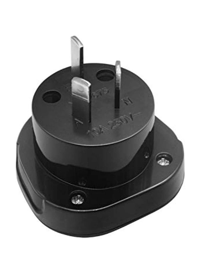 Approved Uae/Ksa/Uk/Us/Jp/Ca To Au/Nz Adaptor Plug With Insulated Pins Ae/Us Plug Convert To 3-Pin Australian/New Zealand/China Socket (1 Piece Black)  - Image 4