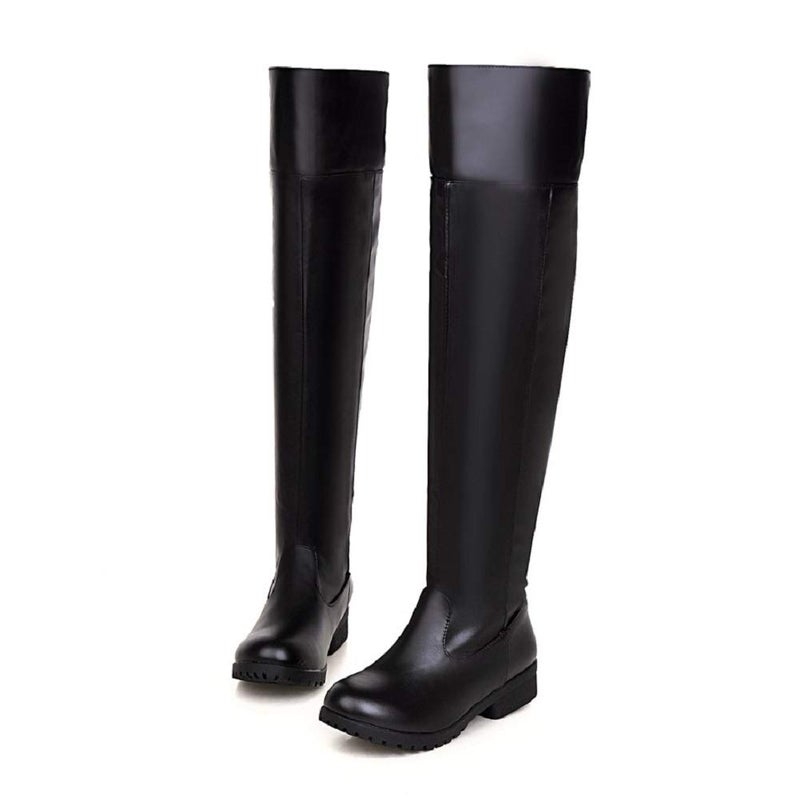 ACE SHOCK Men's Cosplay Boots Knee High Equestrian Riding Tall Boots Costume Shoes (10.5, Black) - Image 2