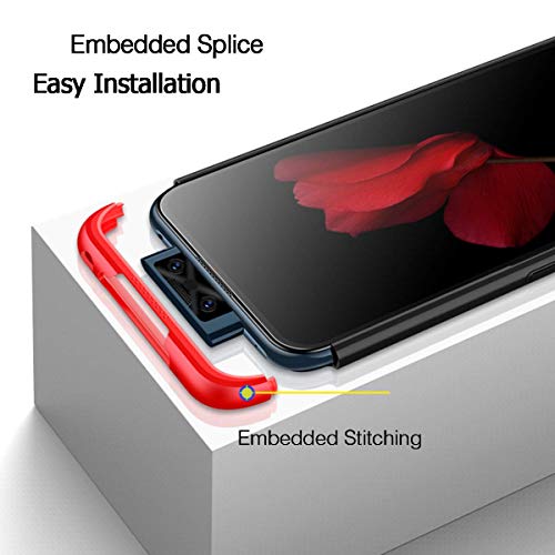 Spazy Case® vivo V17 Pro Cover Case Ull Body 3 in 1 Slim Fit Complete 3D 360 Degree Protection Hybrid Hard Bumper Back Case Cover Designed for vivo V17 Pro (Black & Red) - Image 5