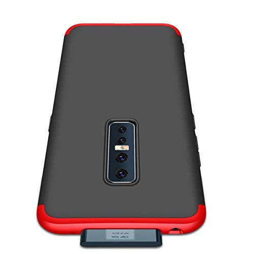 Spazy Case® vivo V17 Pro Cover Case Ull Body 3 in 1 Slim Fit Complete 3D 360 Degree Protection Hybrid Hard Bumper Back Case Cover Designed for vivo V17 Pro (Black & Red) - Image 4