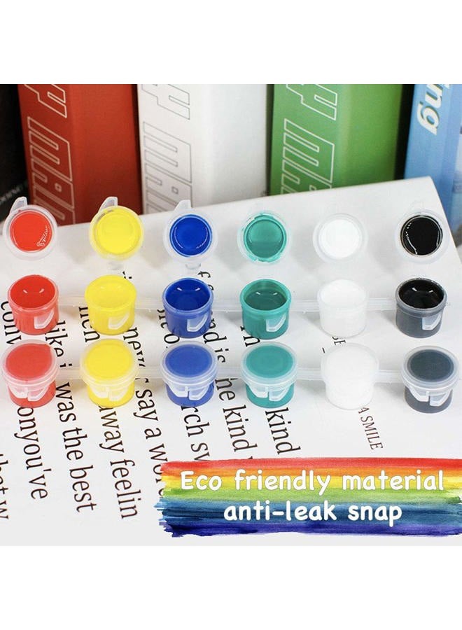 BAGTeck 36 Empty Paint Pots with Lids, 5 ml/0.17 OZ Clear Empty Storage Paint Containers,Mini Painting Cup Arts Crafts Containers for Summer Camp Kids Classrooms Schools Paintings Art Festivals etc - Image 4