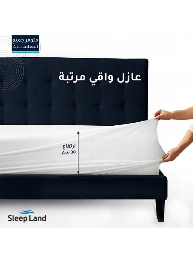 SleepLand Hotel Microfiber Mattress Topper Package 200×180 cm 14 cm Height with Mattress Protector - Image 2